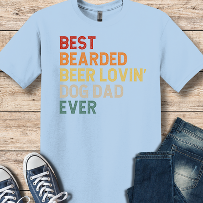 Best Bearded, Beer Lovin Dog Dad Shirt