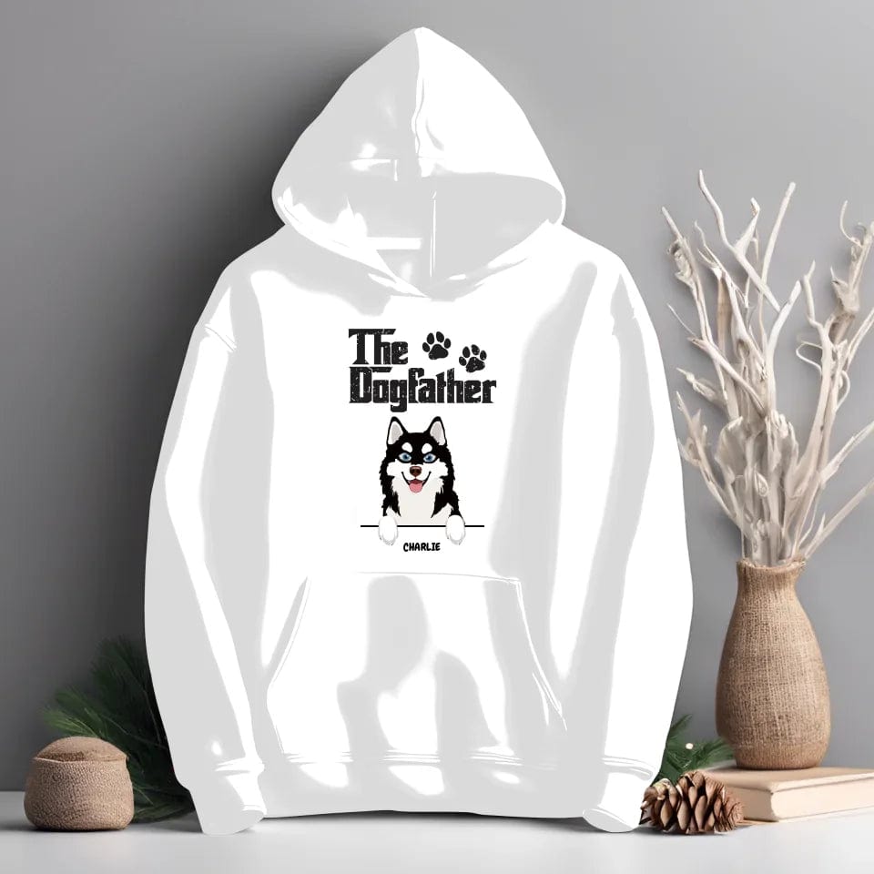 Customizer Hooded Sweatshirt / White / S Dog Father - Dog Mother Personalized Hooded Sweatshirt