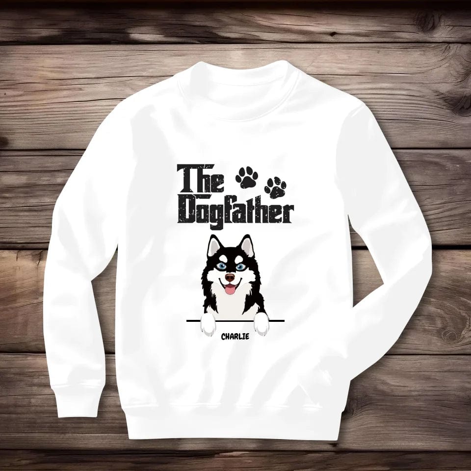 Customizer Sweatshirt / White / S Dog Father - Dog Mother Personalized Sweatshirt