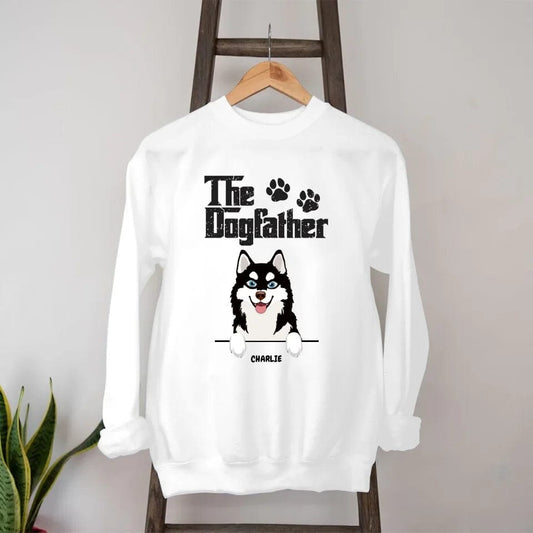 Customizer Sweatshirt / White / S Dog Father - Dog Mother Personalized Sweatshirt