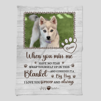 Customizer Memorial Personalized Dog Photo Blanket