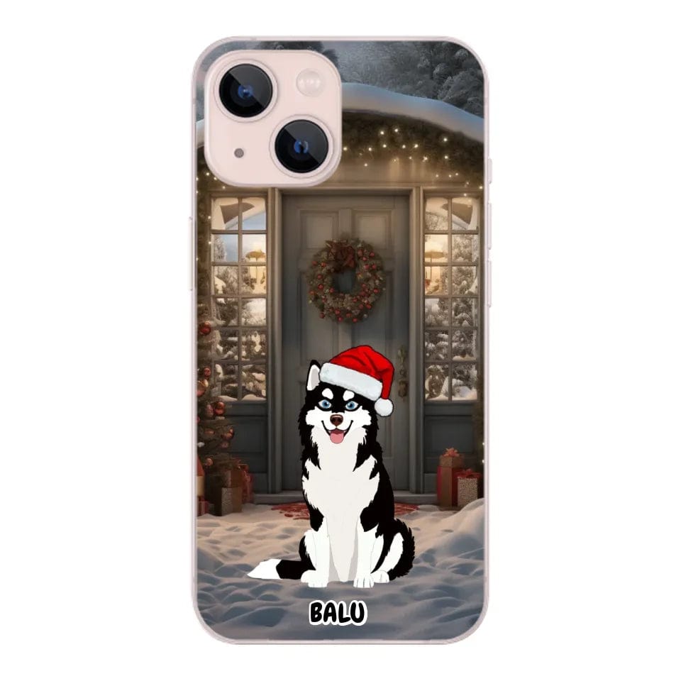 Customizer Clear Cases / Default / iPhone 13 Personalized Christmas iPhone Case for Dog Lovers