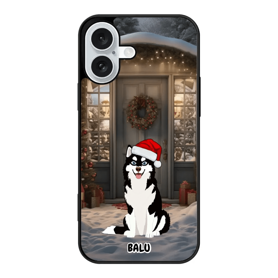 Customizer Clear Cases / Default / iPhone 16 Plus Personalized Christmas iPhone Case for Dog Lovers