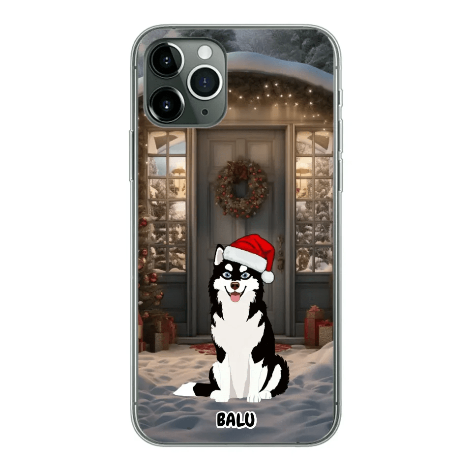 Customizer Clear Cases / Default / iPhone 12 Pro Personalized Christmas iPhone Case for Dog Lovers