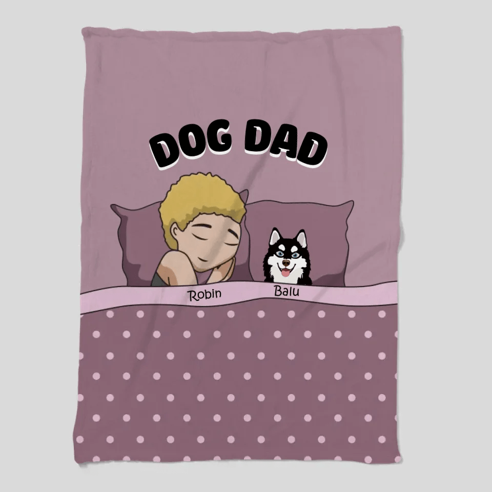 Customizer Personalized Dog Dad Blanket