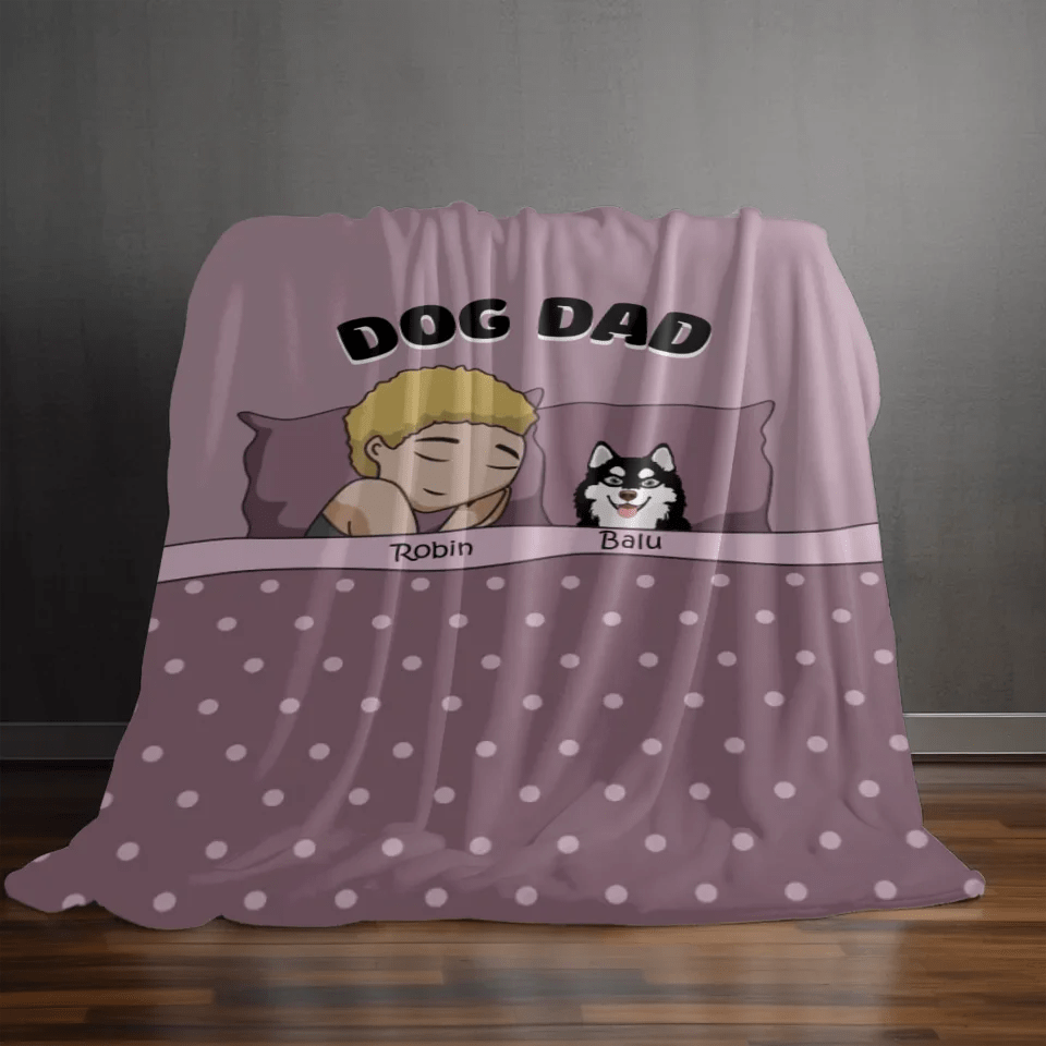 Customizer Personalized Dog Dad Blanket