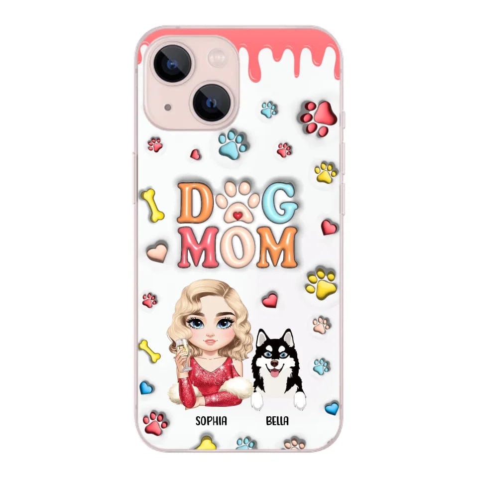 Customizer Clear Cases / Default / iPhone 13 Personalized Dog Mom 3d inflated iPhone Case