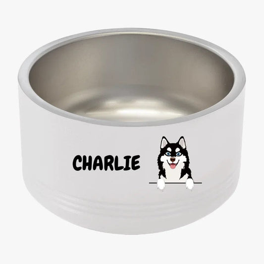 Customizer Pet Bowl, 18oz / White / 18oz Personalized Pet Bowl