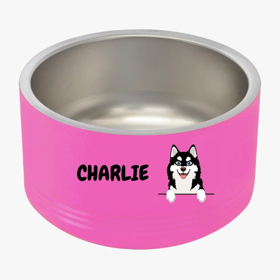 Customizer Pet Bowl, 18oz / Pink / 18oz Personalized Pet Bowl