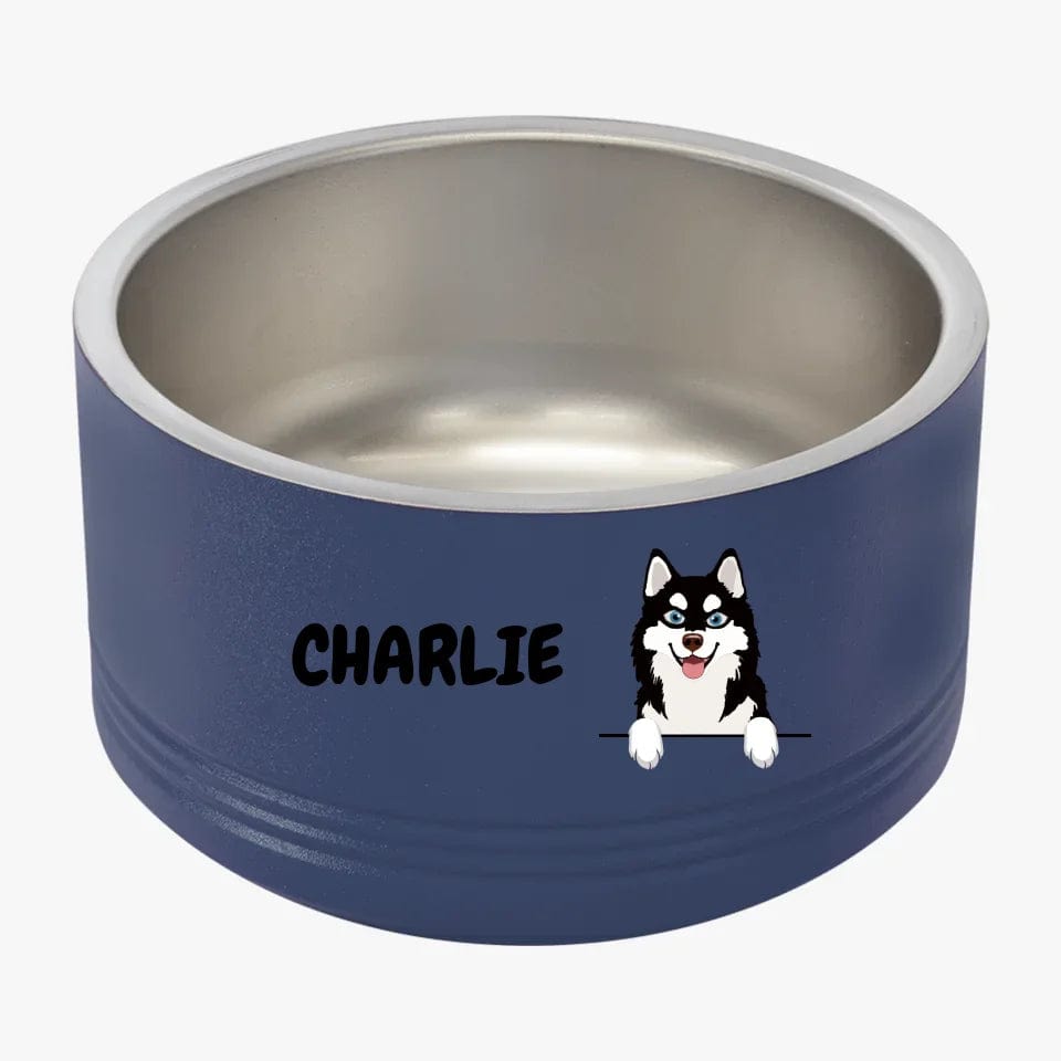 Customizer Pet Bowl, 18oz / Navy / 18oz Personalized Pet Bowl