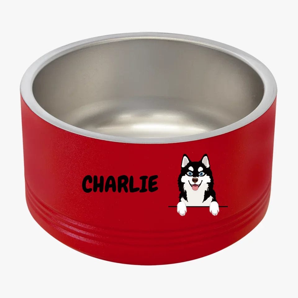 Customizer Pet Bowl, 18oz / Red / 18oz Personalized Pet Bowl