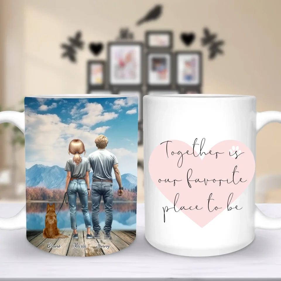 Customizer Ceramic Mug, (11oz, 15oz) / Default / 15oz Together is our favorite place to be - Personalized Mug