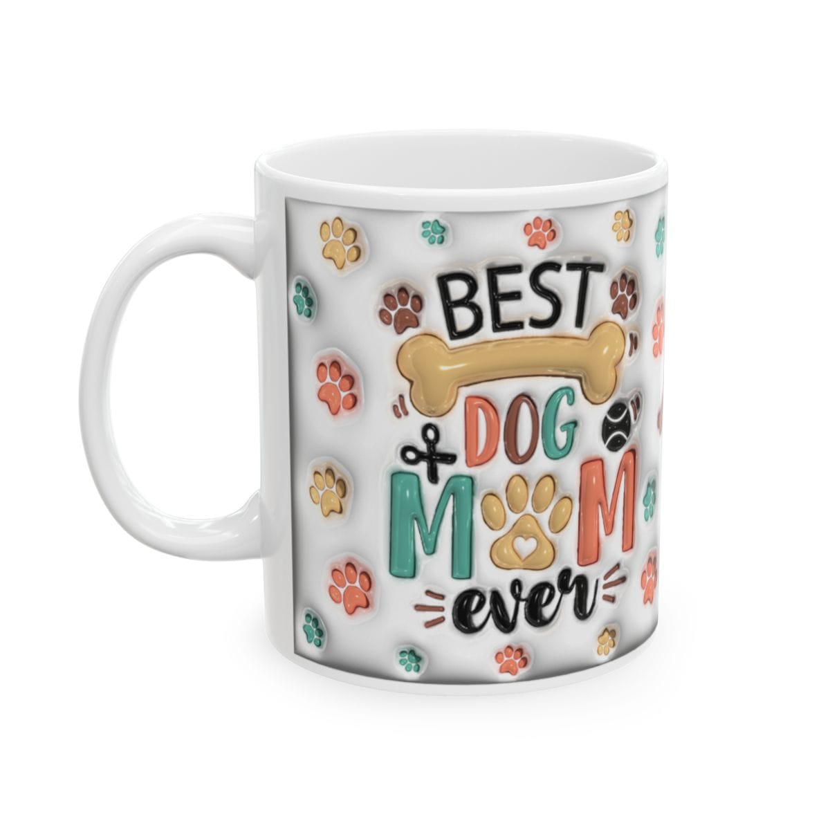 Drinkware Personalized Best Dog Mom Ceramic Mug, (11oz, 15oz)