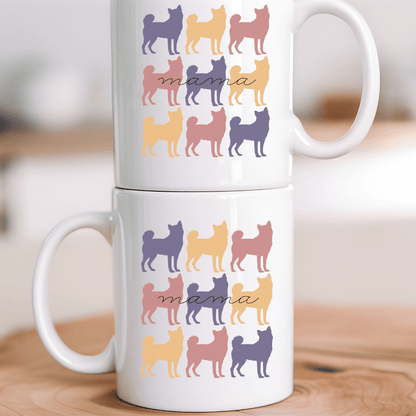 Mug 11oz Ceramic Mug, 3 Klee Kai Colored Mama (11oz, 15oz)