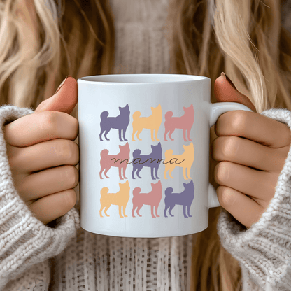 Mug Ceramic Mug, 3 Klee Kai Colored Mama (11oz, 15oz)