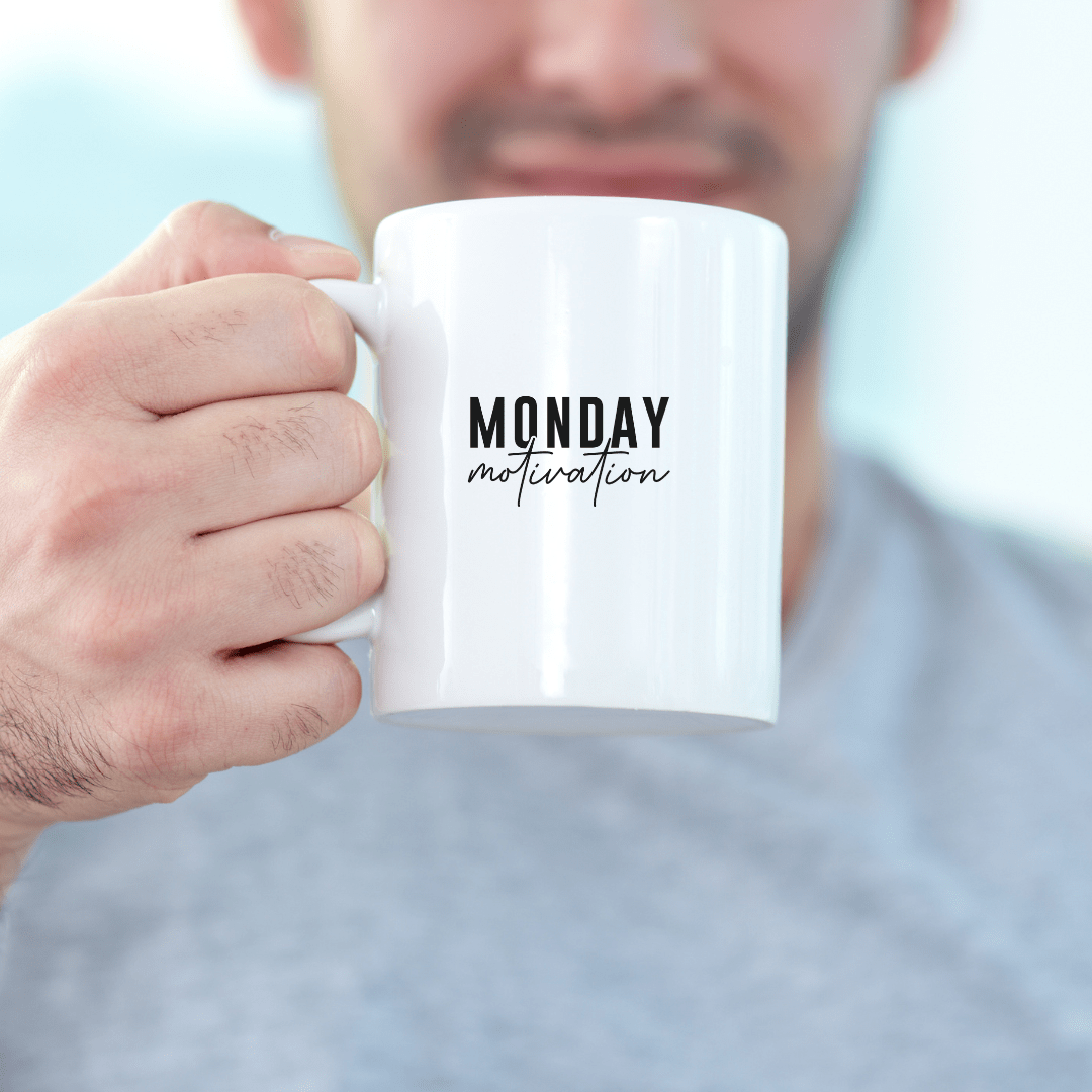 Mug Ceramic Mug, A Wet Nose Monday Motivation Black (11oz, 15oz)