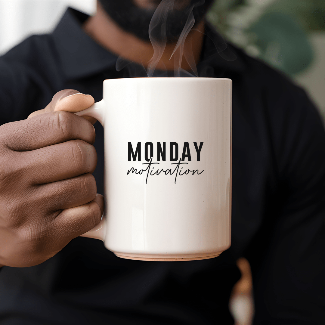 Mug Ceramic Mug, A Wet Nose Monday Motivation Black (11oz, 15oz)