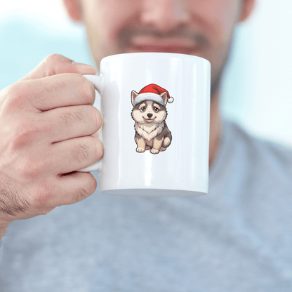 Mug Ceramic Mug, Dear Santa Bring Me More Dogs Black (11oz, 15oz)