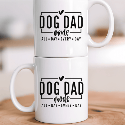 Mug 11oz Ceramic Mug, Dog Dad Mode black (11oz, 15oz)