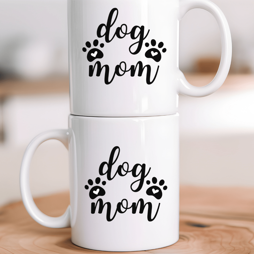 Mug 11oz Ceramic Mug, Dog Mom (11oz, 15oz)