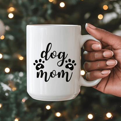 Mug Ceramic Mug, Dog Mom (11oz, 15oz)