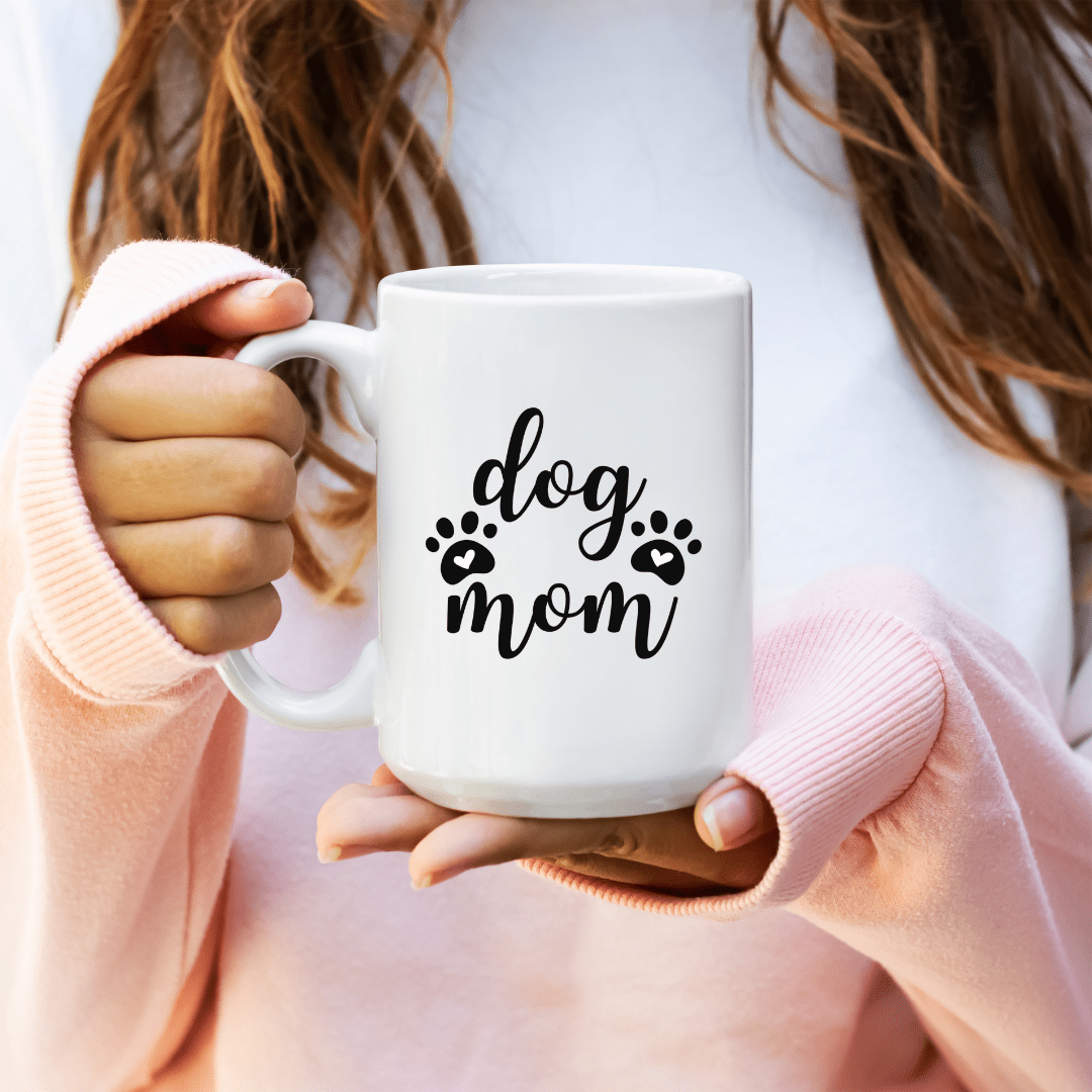 Mug Ceramic Mug, Dog Mom (11oz, 15oz)