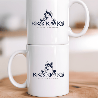 Mug 11oz Ceramic Mug, Kikas Klee Kai Logo (11oz, 15oz)