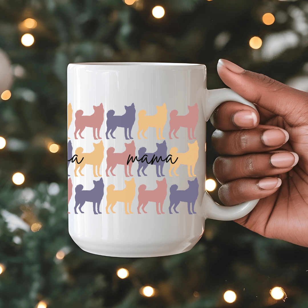 Mug Ceramic Mug, Klee Kai Mama multi colored (11oz, 15oz)