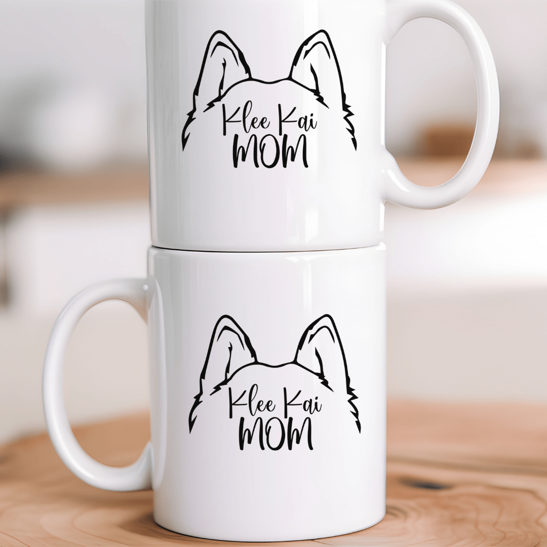 Mug 11oz Ceramic Mug, Klee Kai Mom Dog ears (11oz, 15oz)