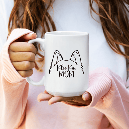 Mug Ceramic Mug, Klee Kai Mom Dog ears (11oz, 15oz)