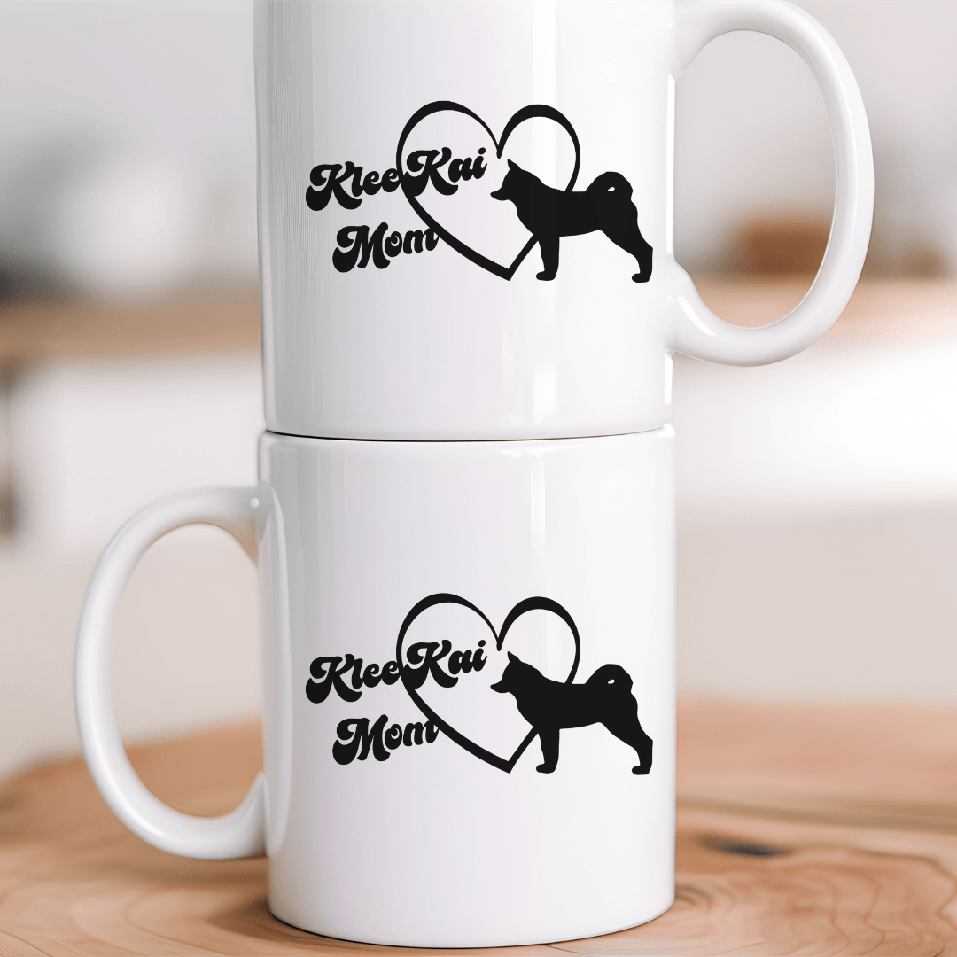 Mug 11oz Ceramic Mug, Klee Kai Mom Retro (11oz, 15oz)