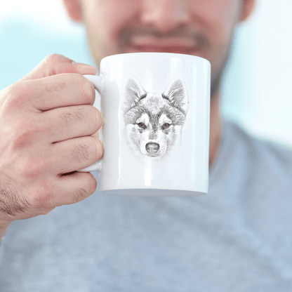 Mug Ceramic Mug, Klee Kai Sketch (11oz, 15oz)