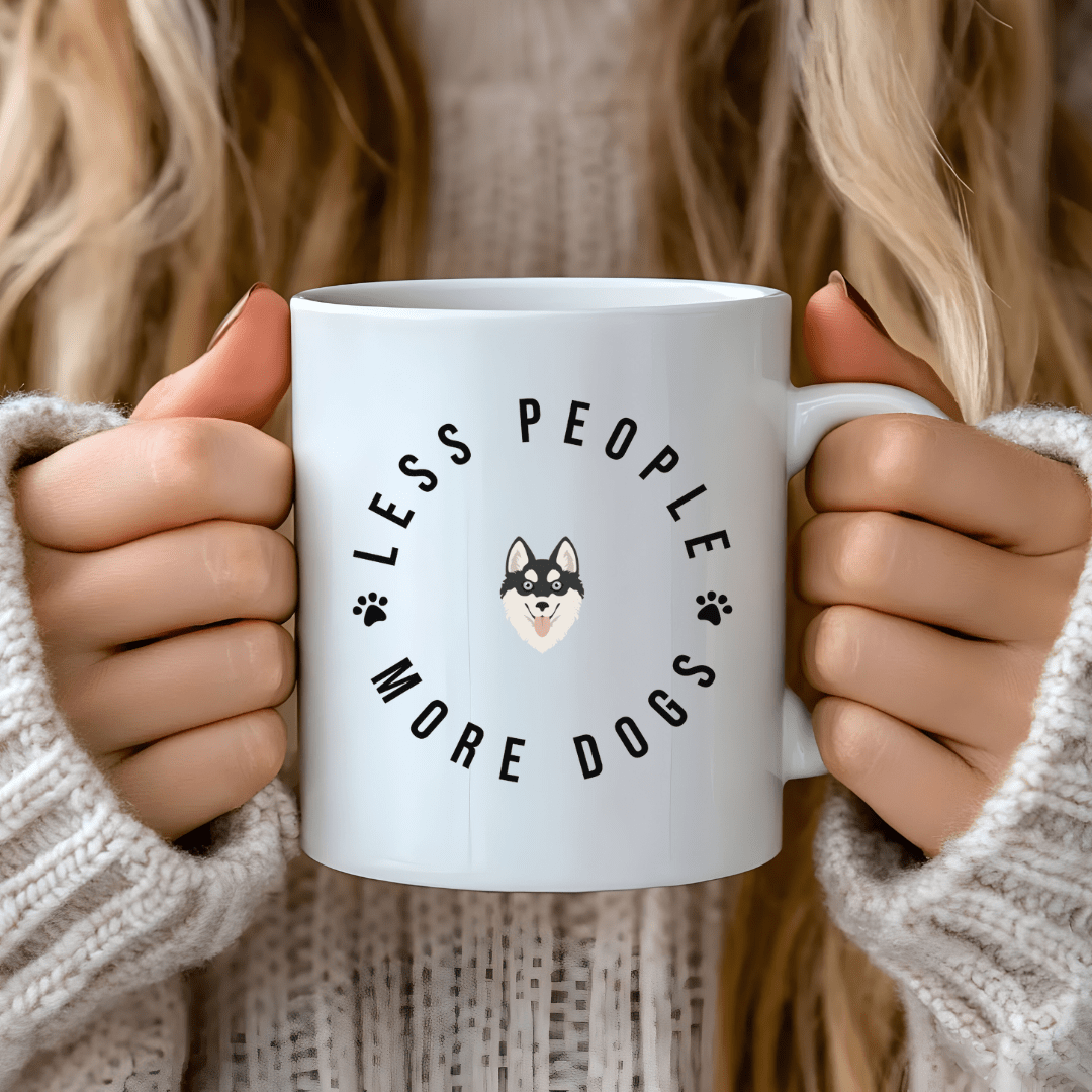 Mug Ceramic Mug, Less People More Dogs (11oz, 15oz)