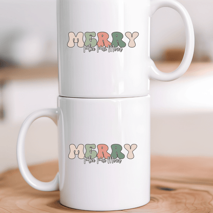 Mug 11oz Ceramic Mug, Merry Klee Kai Mom - Pink (11oz, 15oz)