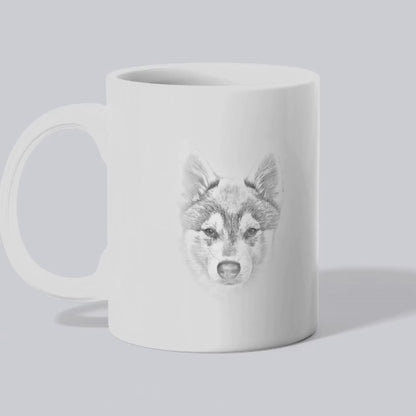 Ceramic Mug, Klee Kai Sketch (11oz, 15oz)