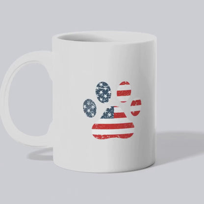 Ceramic Mug, American Flag Paw (11oz, 15oz)