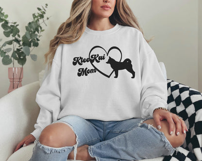 Klee Kai Dog Mom Retro Vibes Sweatshirt