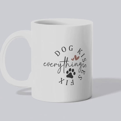 Ceramic Mug, Dog Kisses Fix Everything (11oz, 15oz)