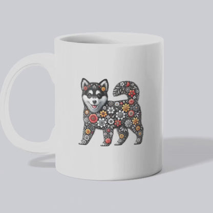 Ceramic Mug, Flower Pup (11oz, 15oz)