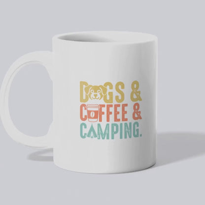 Ceramic Mug, Dogs Coffee & Camping (11oz, 15oz)