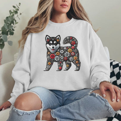 BW Flower Pup Sweatshirt