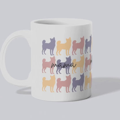 Ceramic Mug, Klee Kai Mama multi colored (11oz, 15oz)