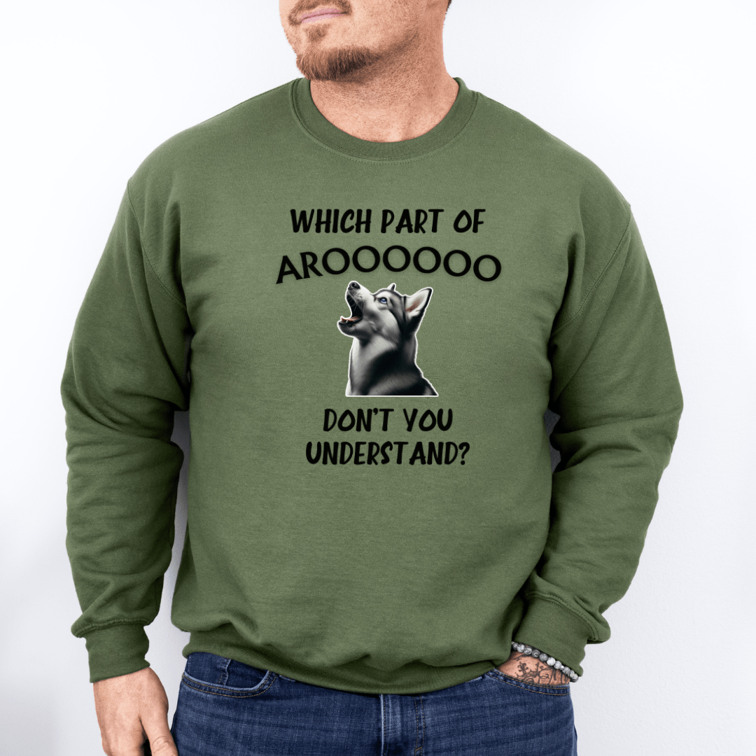 Sweatshirt Military Green / S Aroooo - Black Script Sweatshirt