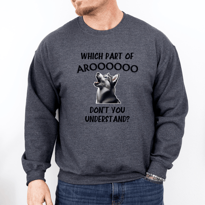 Sweatshirt Dark Heather / S Aroooo - Black Script Sweatshirt