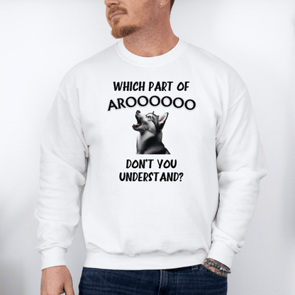 Sweatshirt White / S Aroooo - Black Script Sweatshirt