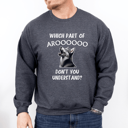 Sweatshirt Dark Heather / S Aroooo - White Script Sweatshirt