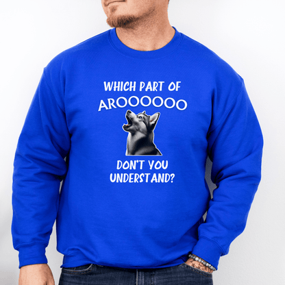 Sweatshirt Royal / S Aroooo - White Script Sweatshirt