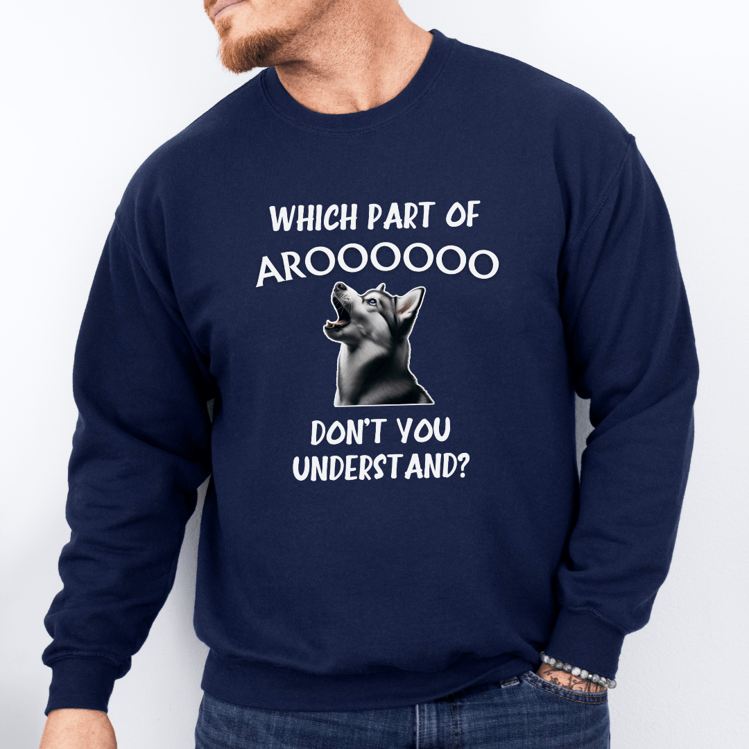 Sweatshirt Navy / S Aroooo - White Script Sweatshirt