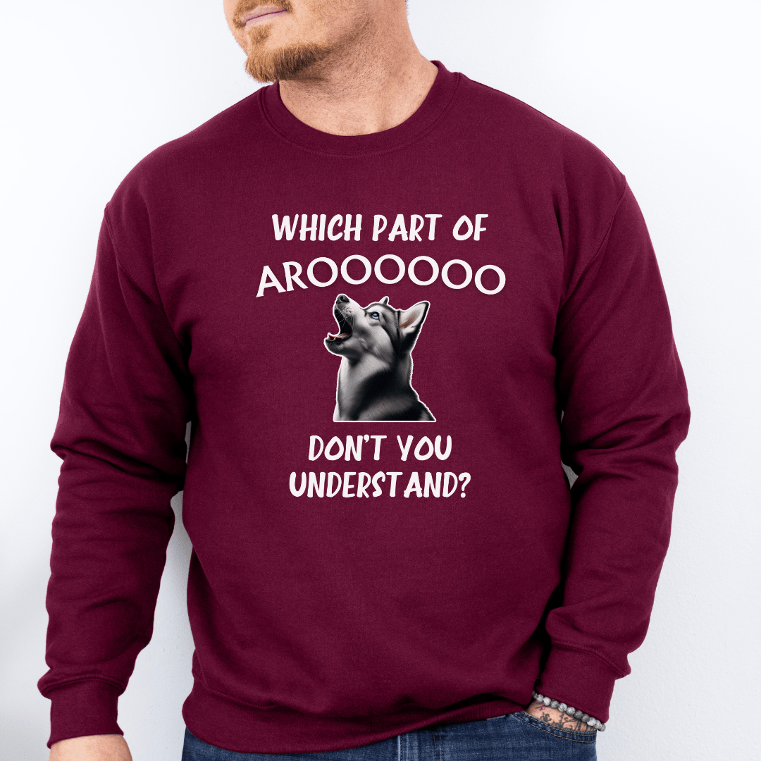 Sweatshirt Maroon / S Aroooo - White Script Sweatshirt