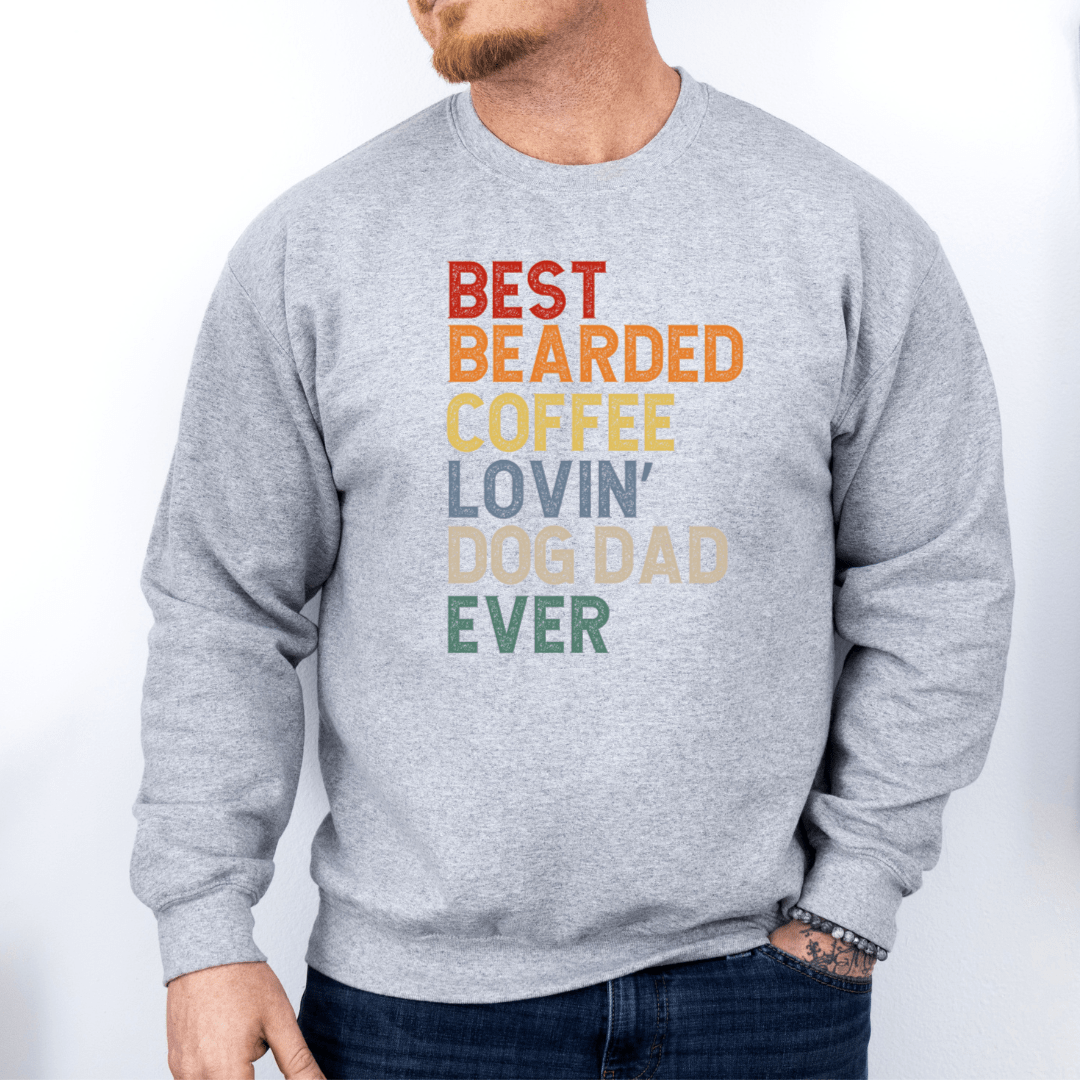 Sweatshirt Sport Grey / S Best Bearded Coffee Lovin' Dog Dad Ever Sweatshirt